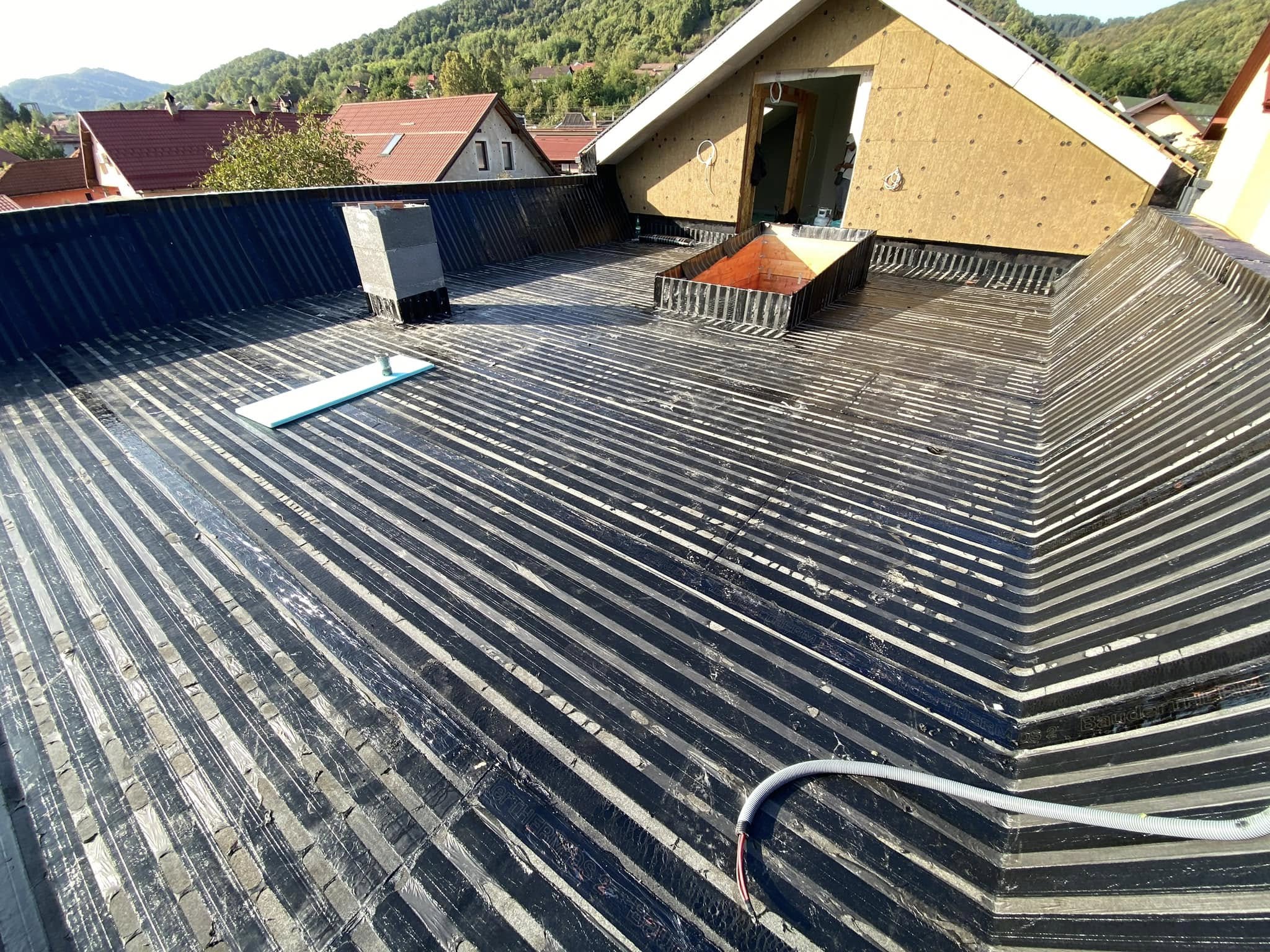 Terasă circulabilă — hidroizolație cu membrană bituminoasă